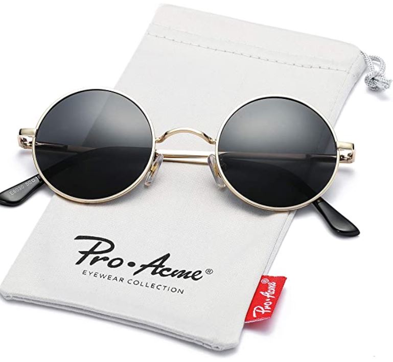 Pro Acme Retro Small Round Polarized Sunglasses for Men Women John Lennon Style